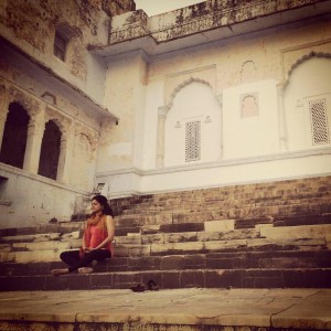 meditating in Pushkar