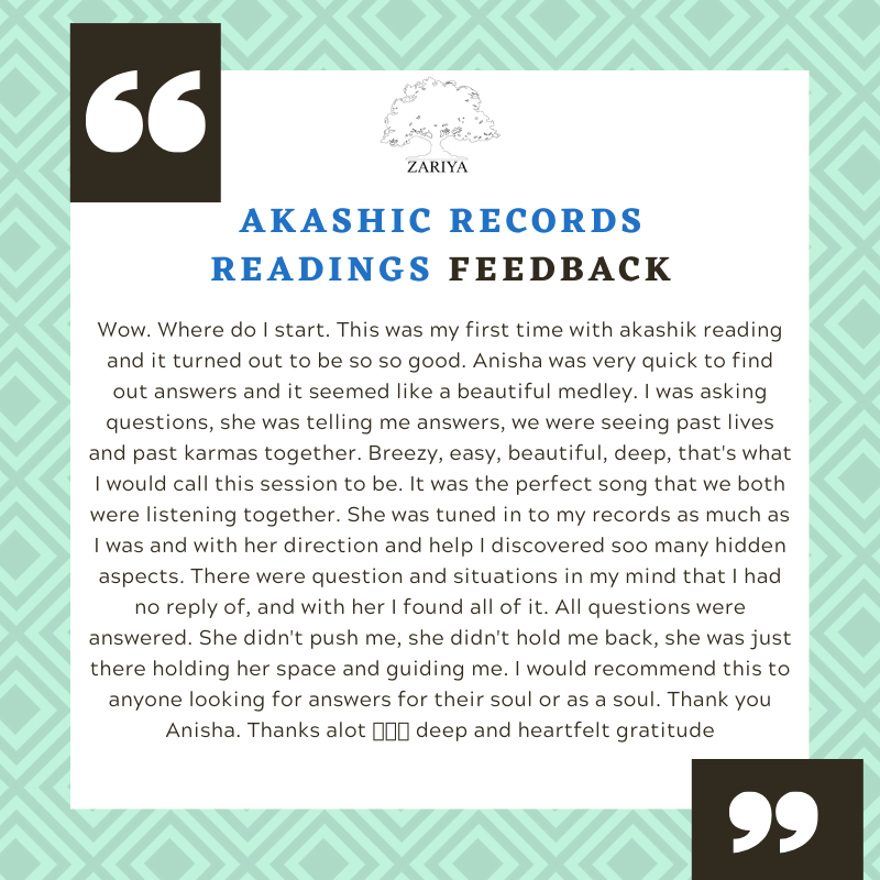 akashic reading positive feedback